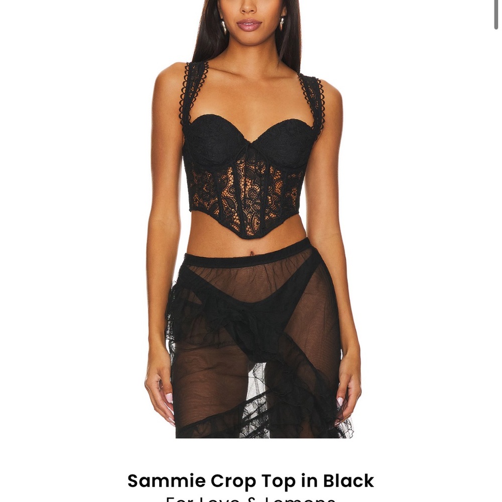For Love And Lemons Pink Lace Bralette